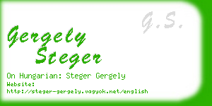 gergely steger business card